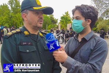 رئیس پلیس پیشگیری تهران بزرگ سرهنگ موقوفه ای در راهپیمایی روز جهانی قدس