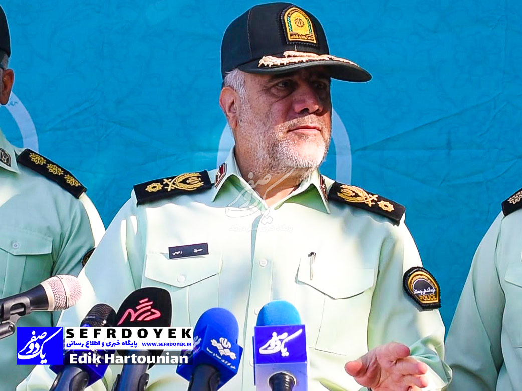 سردار حسین رحیمی رئیس پلیس پایتخت در طرح پنجاه و نهم پلیس پیشگیری تهران بزرگ