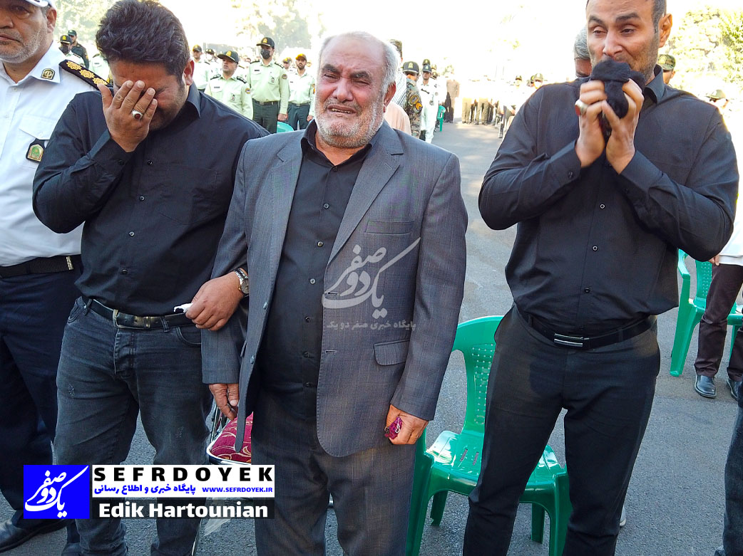 پلیس پیشگیری تهران بزرگ مراسم وداع با شهید مدافع امنیت امیر کیوانلو ستاد فاتب