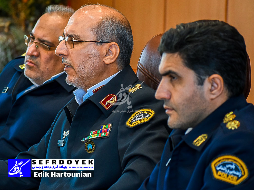 سردار محمد حسین حمیدی نشست خبری رئیس پلیس راهنمایی و رانندگی تهران بزرگ