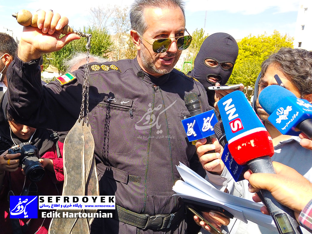 کشف سلاح سرد دست ساز از اراذل اوباش تهران بزرگ سرهنگ راستی