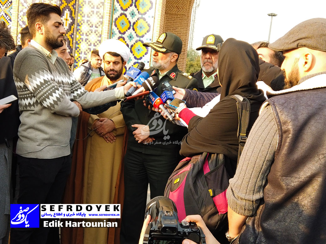 مصاحبه خبری سردار رادان در محله میدان شوش با خبرنگاران در خصوص طرح جمع آوری معتادین متجاهر پایتخت