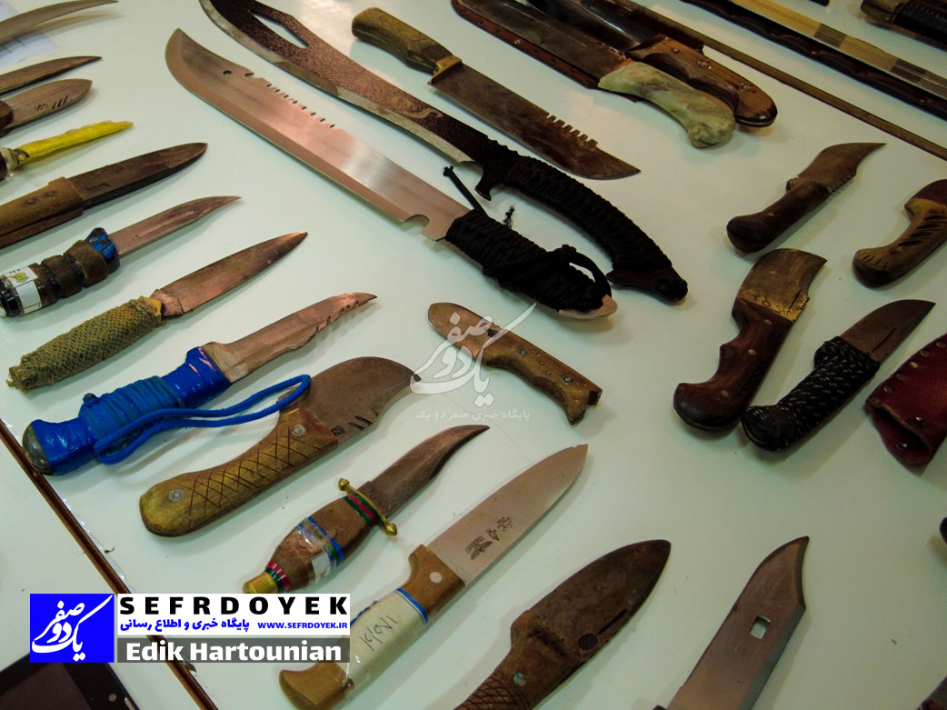 بازداشت 61 سارق حرفه ای و زورگیر طرح پلیس آگاهی تهران بزرگ کشف سلاح سرد چاقو قمه قداره