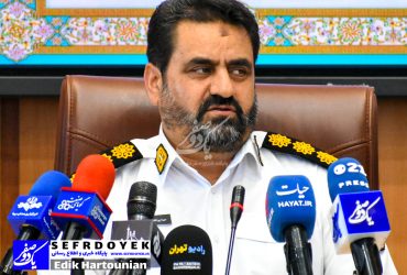 سرهنگ سید ابوالفضل موسوی پور نشست خبری تمهیدات ترافیکی مراسم ارتحال امام (ره)