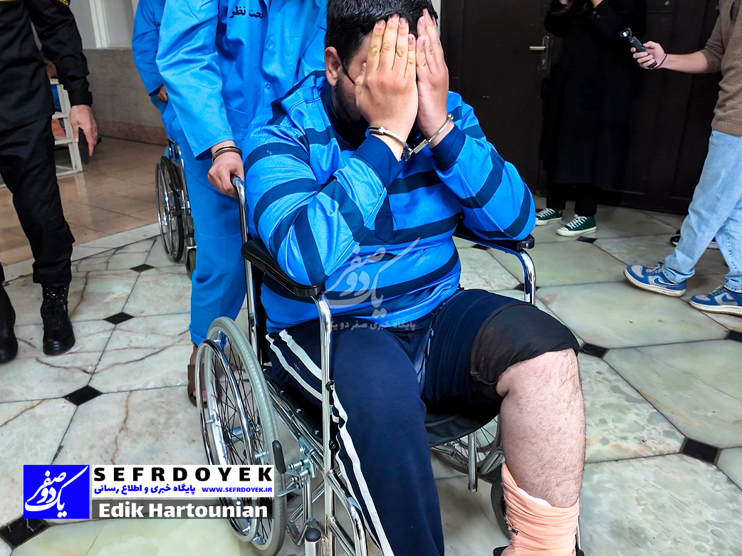 اراذل اوباش ویلچر نشین درگیری و عربده کشی خیابان شهید بهشتی پلیس امنیت تهران بزرگ