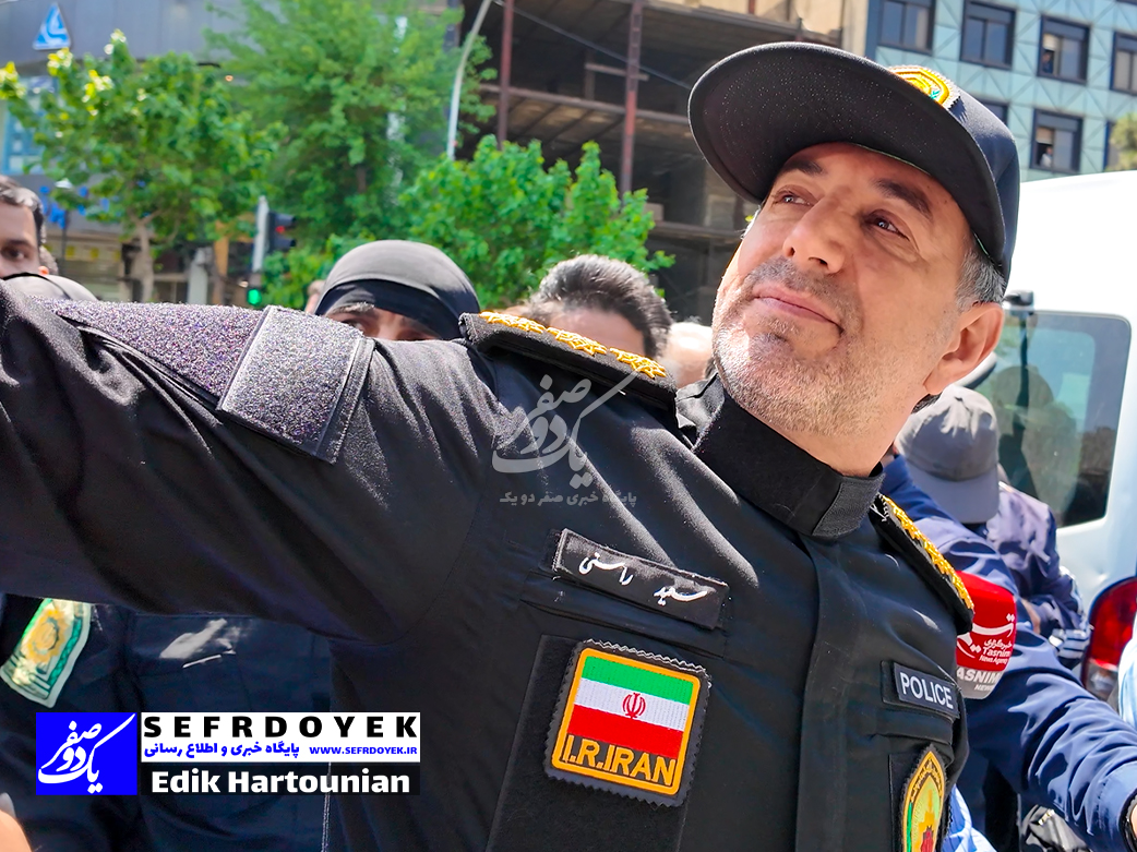 سرهنگ سعید راستی معاون مبارزه با شرارت پلیس امنیت عمومی فراجا بازسازی صحنه درگیری اراذل اوباش خیابان بهشتی