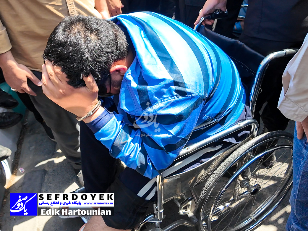 ویلچری شدن اراذل اوباش شرور تخریب خودرو پژو و دکه روزنامه فروشی تهران