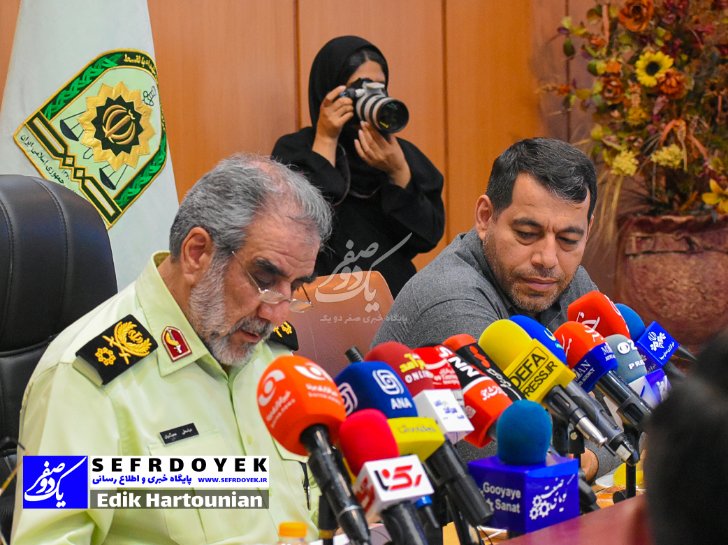 تصاویر نشست خبری فرمانده انتظامی تهران بزرگ سردار سرتیپ پاسدار عباسعلی محمدیان با خبرنگاران و اصحاب رسانه