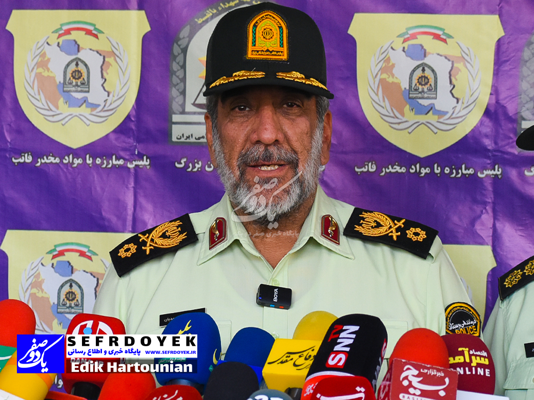 رئیس پلیس پایتخت از دستگیری 15 قاچاقچی و کشف 7.5 تن انواع مواد مخدر خبر داد سردار عباسعلی محمدیان